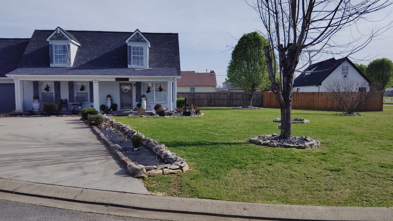 Completed landscaping project